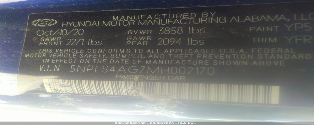 5NPLS4AG7MH002170 2021 HYUNDAI ELANTRA photo no. 9