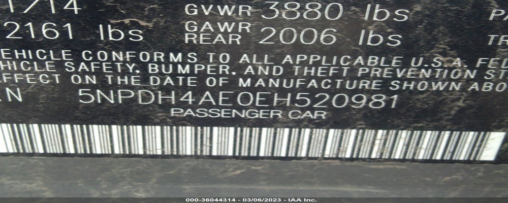 5NPDH4AE0EH520981 2014 HYUNDAI ELANTRA photo no. 9