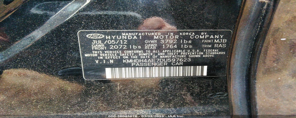 KMHDH4AE7DU597623 2013 HYUNDAI ELANTRA photo no. 9