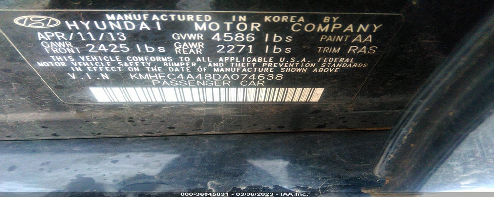 KMHEC4A48DA074638 2013 HYUNDAI SONATA HYBRID photo no. 9