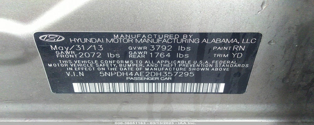 5NPDH4AE2DH357295 2013 HYUNDAI ELANTRA photo no. 9