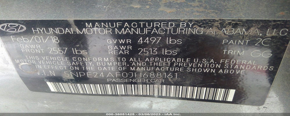 5NPE24AF0JH688161 2018 HYUNDAI SONATA photo no. 9