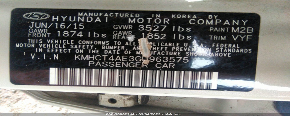 KMHCT4AE3GU963575 2016 HYUNDAI ACCENT photo no. 9