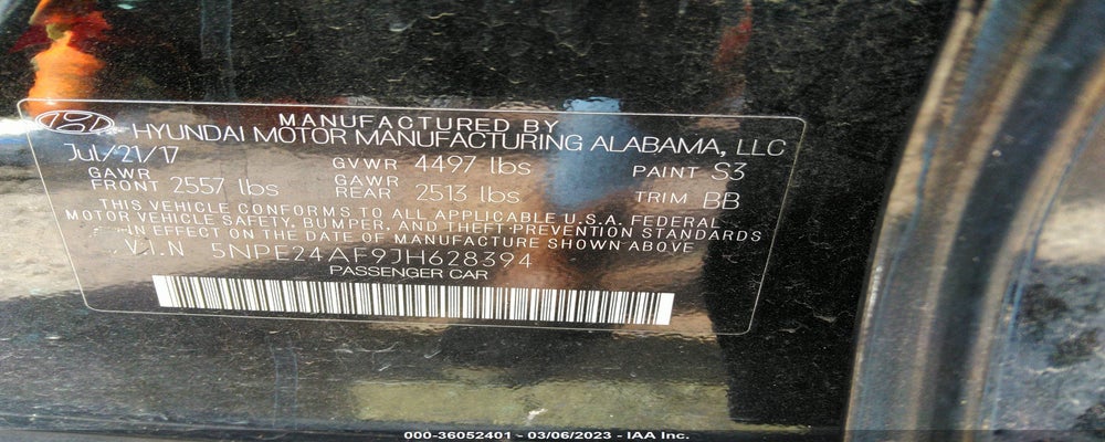 5NPE24AF9JH628394 2018 HYUNDAI SONATA photo no. 9