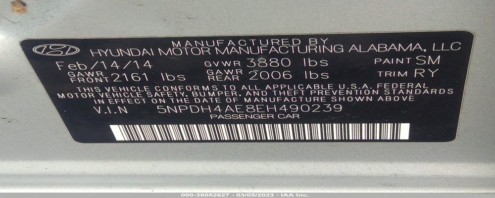 5NPDH4AE8EH490239 2014 HYUNDAI ELANTRA photo no. 9