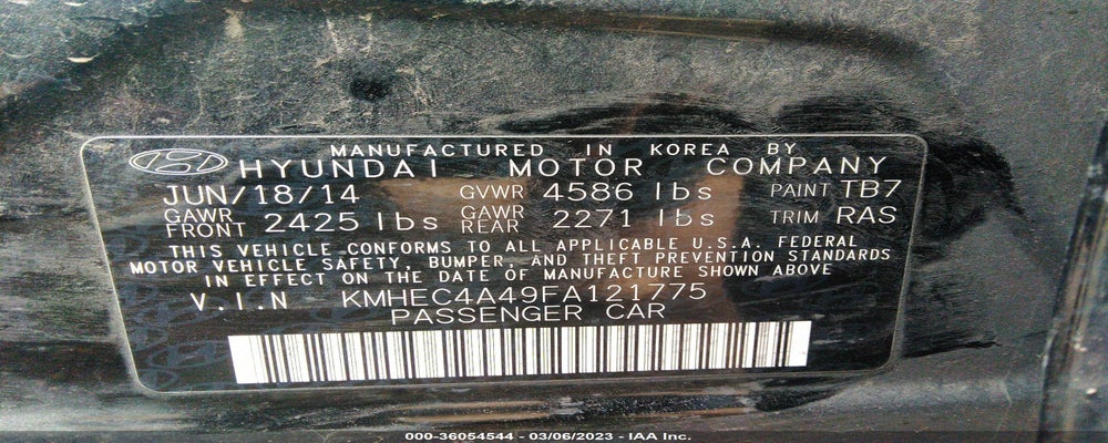 KMHEC4A49FA121775 2015 HYUNDAI SONATA photo no. 9