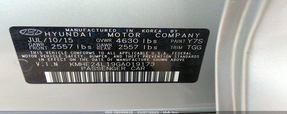 KMHE24L19GA019173 2016 HYUNDAI SONATA photo no. 9