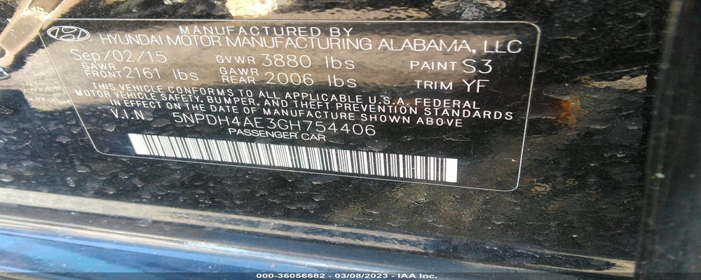 5NPDH4AE3GH754406 2016 HYUNDAI ELANTRA photo no. 9
