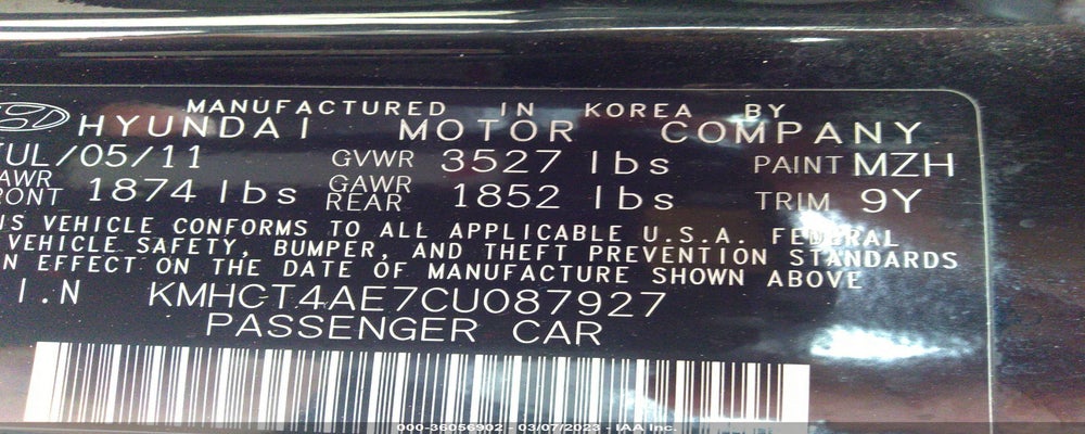 KMHCT4AE7CU087927 2012 HYUNDAI ACCENT photo no. 9