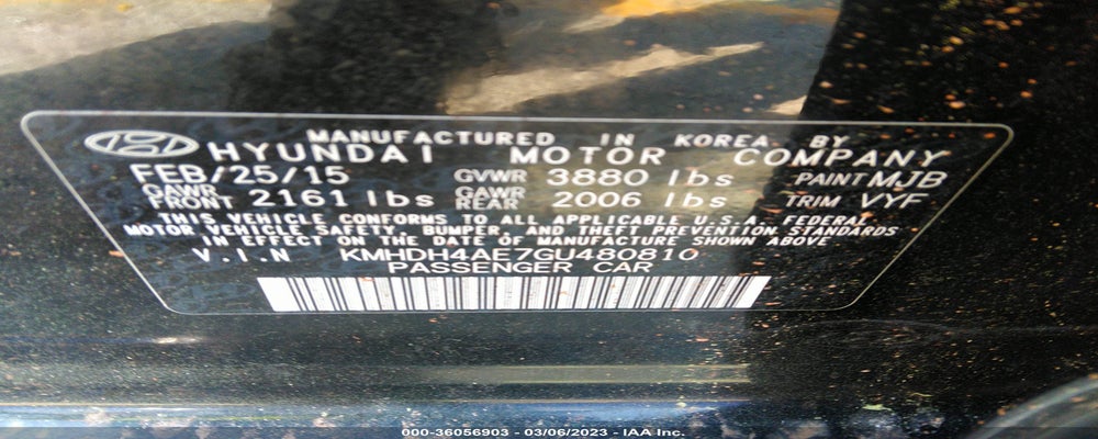 KMHDH4AE7GU480810 2016 HYUNDAI ELANTRA photo no. 9