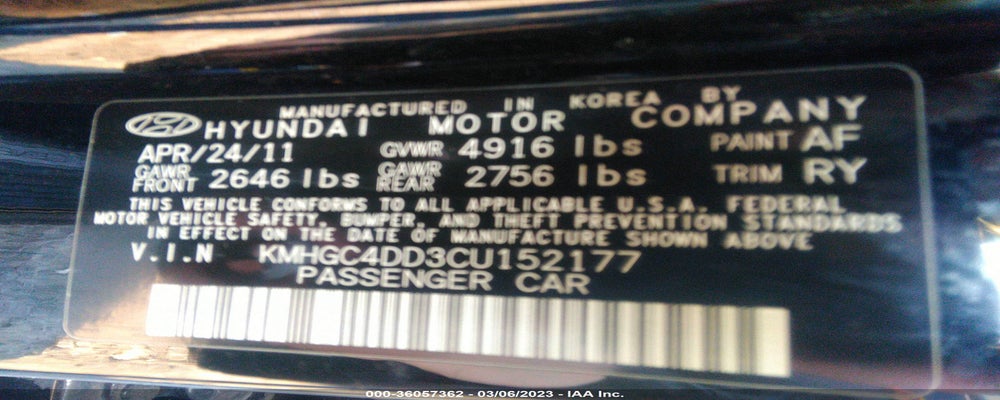 KMHGC4DD3CU152177 2012 HYUNDAI GENESIS photo no. 9
