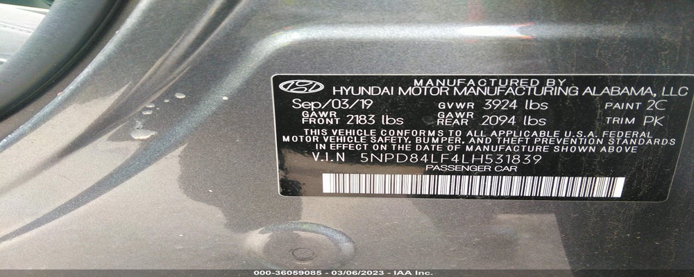 5NPD84LF4LH531839 2020 HYUNDAI ELANTRA photo no. 9