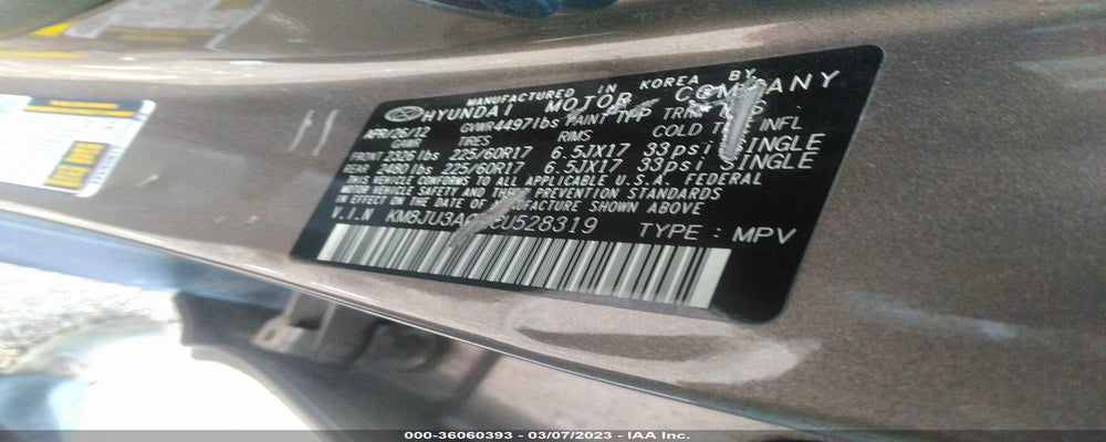 KM8JU3AC3CU528319 2012 HYUNDAI TUCSON photo no. 9