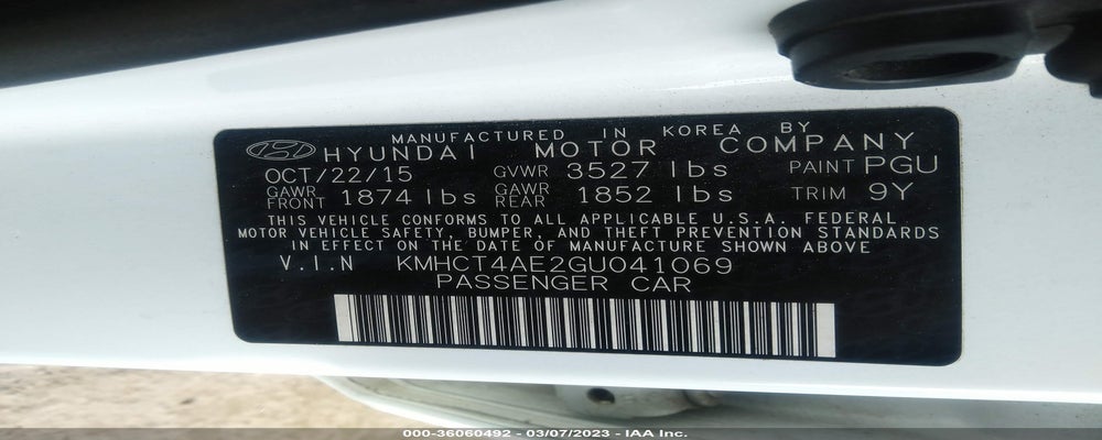 KMHCT4AE2GU041069 2016 HYUNDAI ACCENT photo no. 9