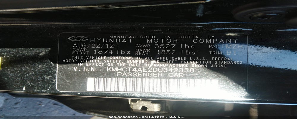 KMHCT4AE2DU342338 2013 HYUNDAI ACCENT photo no. 9