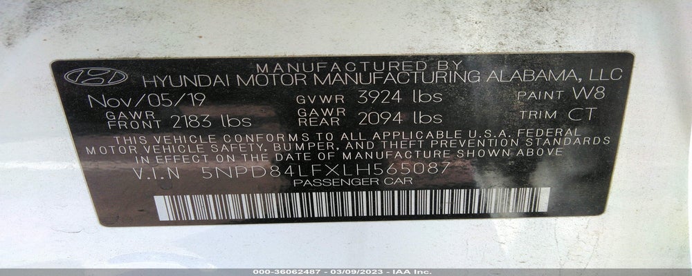 5NPD84LFXLH565087 2020 HYUNDAI ELANTRA photo no. 9