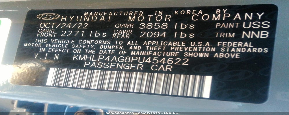 KMHLP4AG8PU454622 2023 HYUNDAI ELANTRA photo no. 9