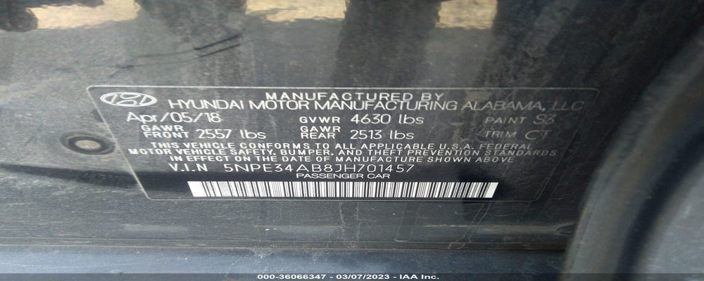 5NPE34AB8JH701457 2018 HYUNDAI SONATA photo no. 9