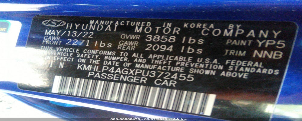 KMHLP4AGXPU372455 2023 HYUNDAI ELANTRA photo no. 9