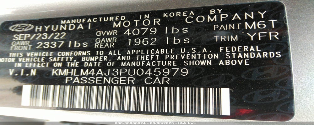 KMHLM4AJ3PU045979 2023 HYUNDAI ELANTRA HYBRID photo no. 9
