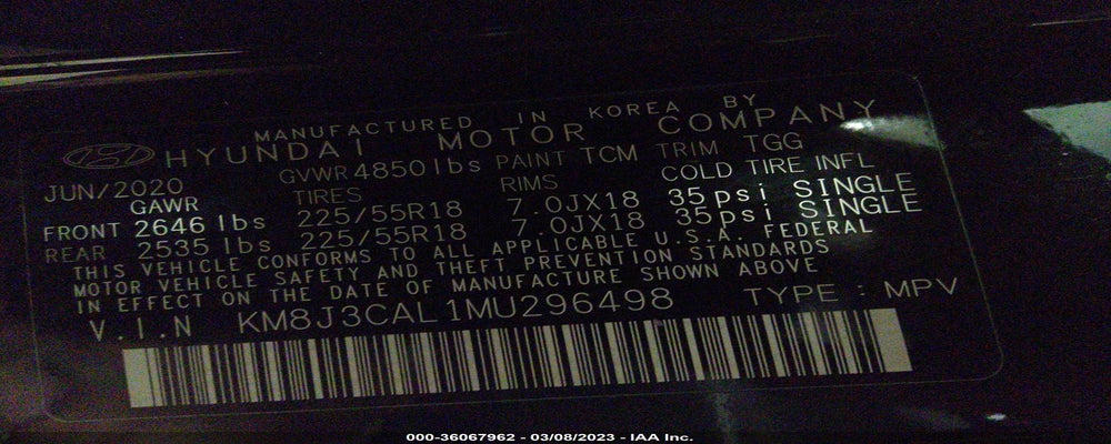 KM8J3CAL1MU296498 2021 HYUNDAI TUCSON photo no. 9