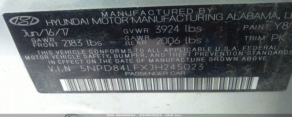 5NPD84LFXJH245023 2018 HYUNDAI ELANTRA photo no. 9