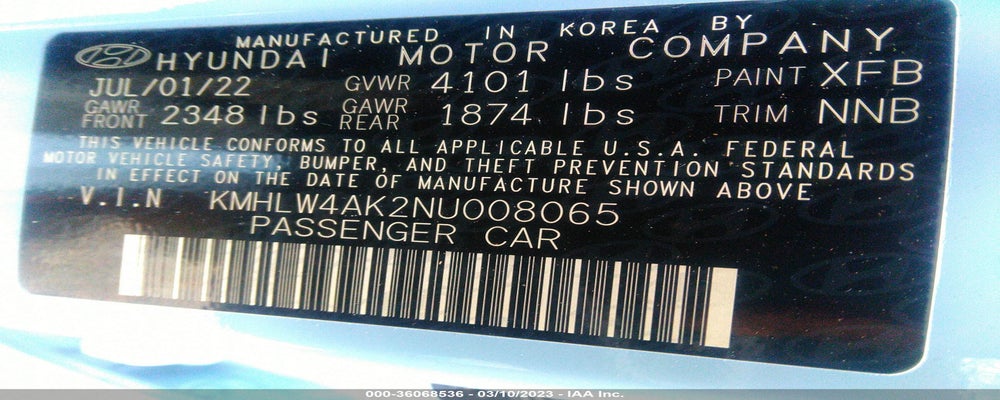 KMHLW4AK2NU008065 2022 HYUNDAI ELANTRA N photo no. 9