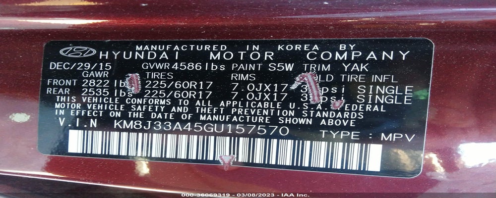 KM8J33A45GU157570 2016 HYUNDAI TUCSON photo no. 9