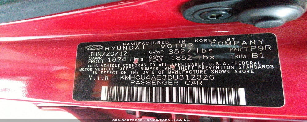 KMHCU4AE3DU312326 2013 HYUNDAI ACCENT photo no. 9