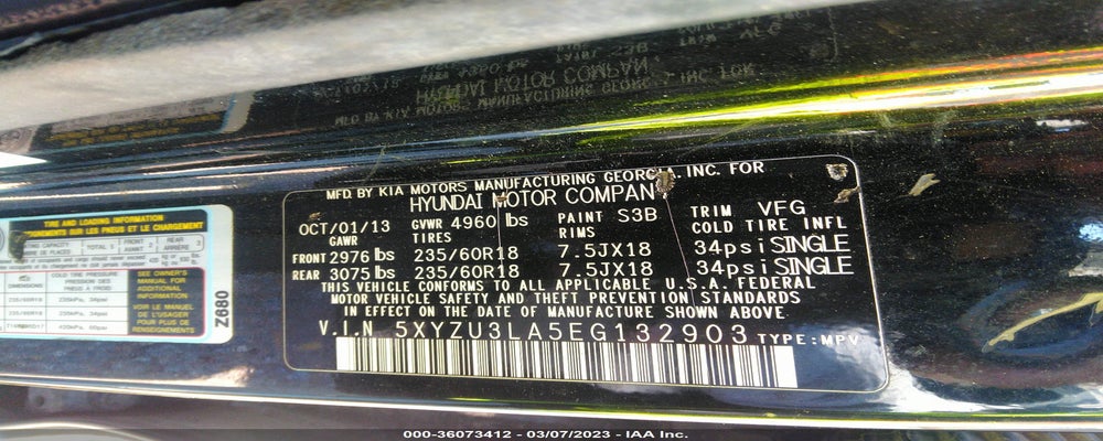 5XYZU3LA5EG132903 2014 HYUNDAI SANTA FE SPORT photo no. 9