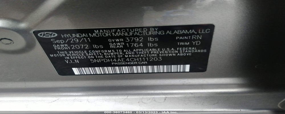 5NPDH4AE4CH111203 2012 HYUNDAI ELANTRA photo no. 9