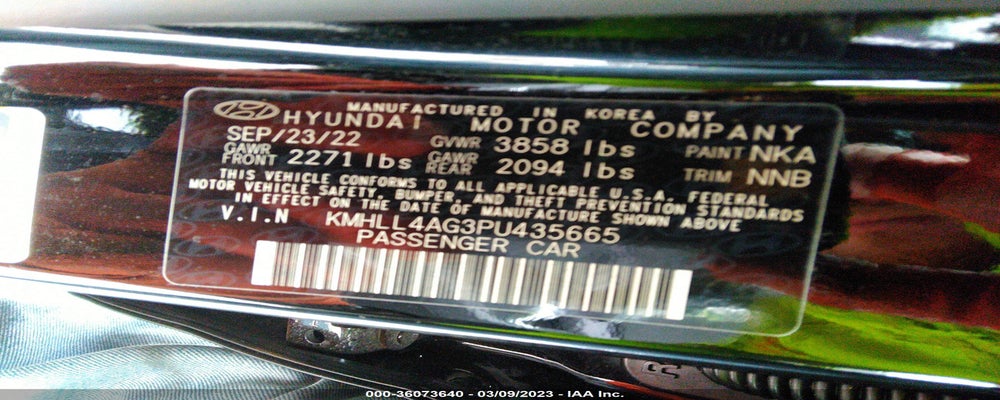 KMHLL4AG3PU435665 2023 HYUNDAI ELANTRA photo no. 9