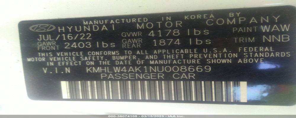 KMHLW4AK1NU008669 2022 HYUNDAI ELANTRA N photo no. 9