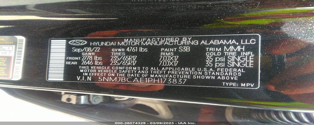 5NMJBCAE1PH173837 2023 HYUNDAI TUCSON photo no. 9