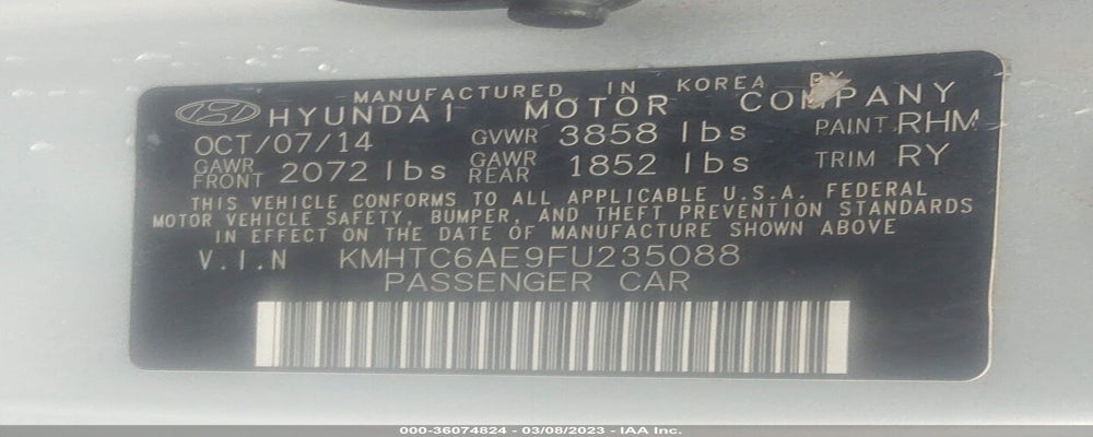 KMHTC6AE9FU235088 2015 HYUNDAI VELOSTER photo no. 9