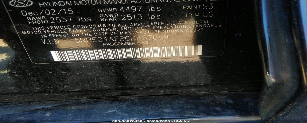 5NPE24AF8GH357689 2016 HYUNDAI SONATA photo no. 9