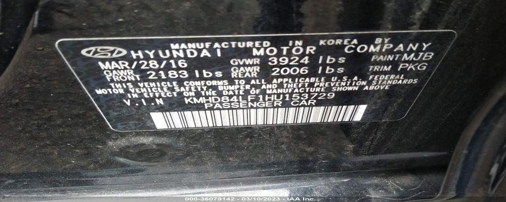KMHD84LF1HU153729 2017 HYUNDAI ELANTRA photo no. 9