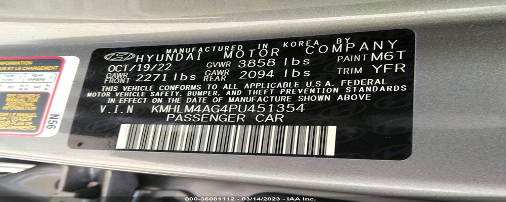 KMHLM4AG4PU451354 2023 HYUNDAI ELANTRA photo no. 9
