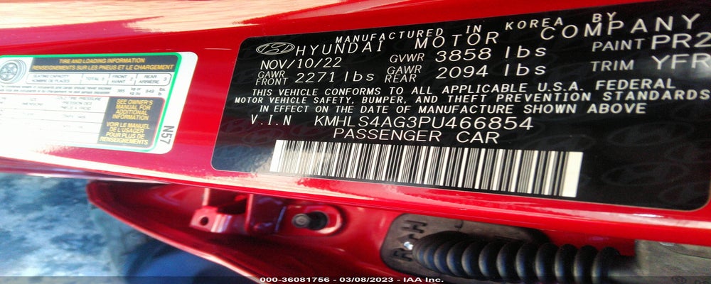 KMHLS4AG3PU466854 2023 HYUNDAI ELANTRA photo no. 9