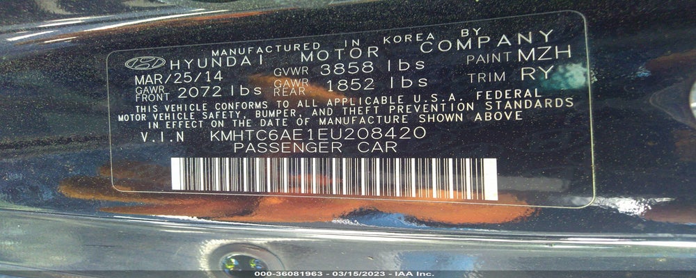 KMHTC6AE1EU208420 2014 HYUNDAI VELOSTER photo no. 9