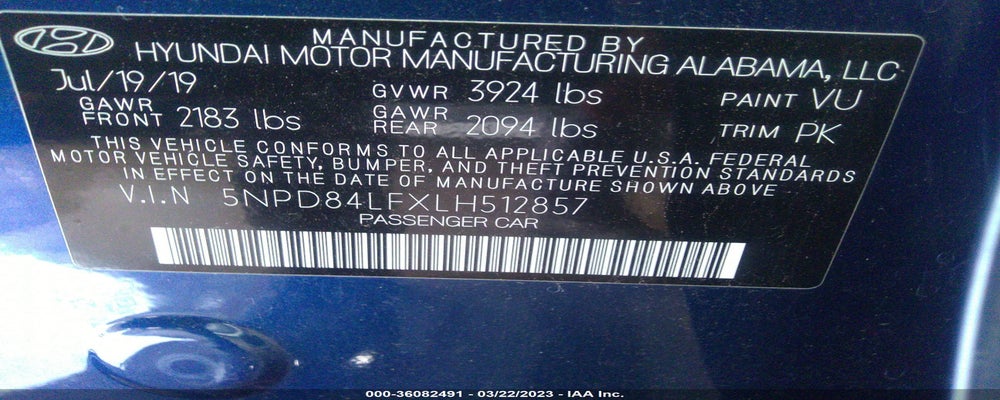 5NPD84LFXLH512857 2020 HYUNDAI ELANTRA photo no. 9