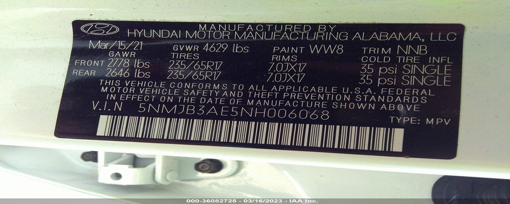 5NMJB3AE5NH006068 2022 HYUNDAI TUCSON photo no. 9