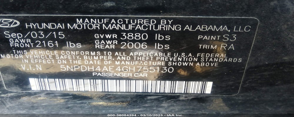 5NPDH4AE4GH755130 2016 HYUNDAI ELANTRA photo no. 9