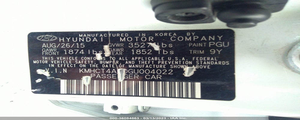 KMHCT4AE0GU004022 2016 HYUNDAI ACCENT photo no. 9