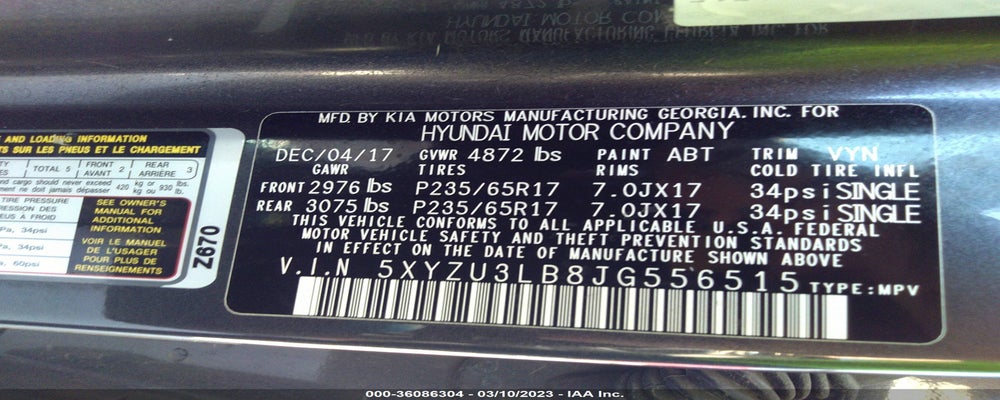 5XYZU3LB8JG556515 2018 HYUNDAI SANTA FE SPORT photo no. 9