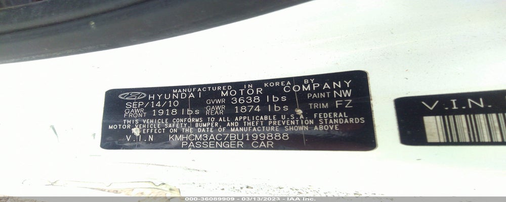 KMHCM3AC7BU199888 2011 HYUNDAI ACCENT photo no. 9
