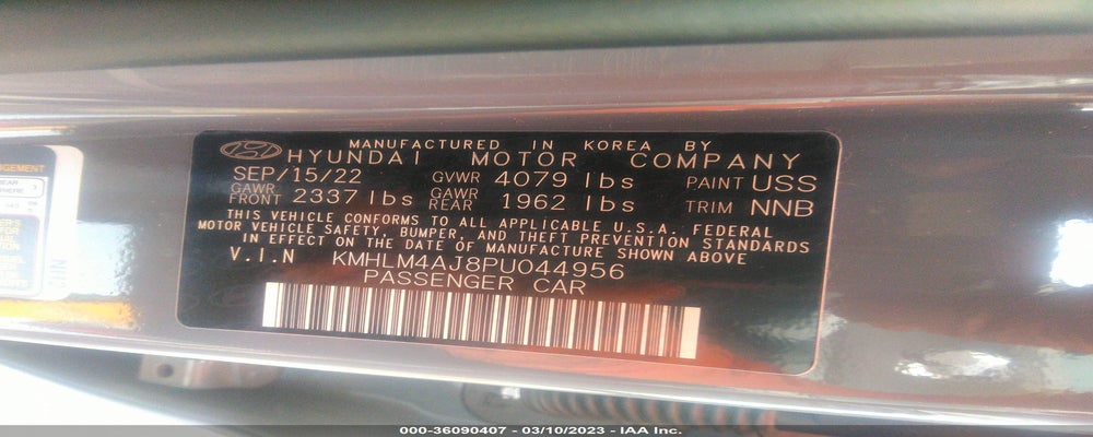 KMHLM4AJ8PU044956 2023 HYUNDAI ELANTRA HYBRID photo no. 9