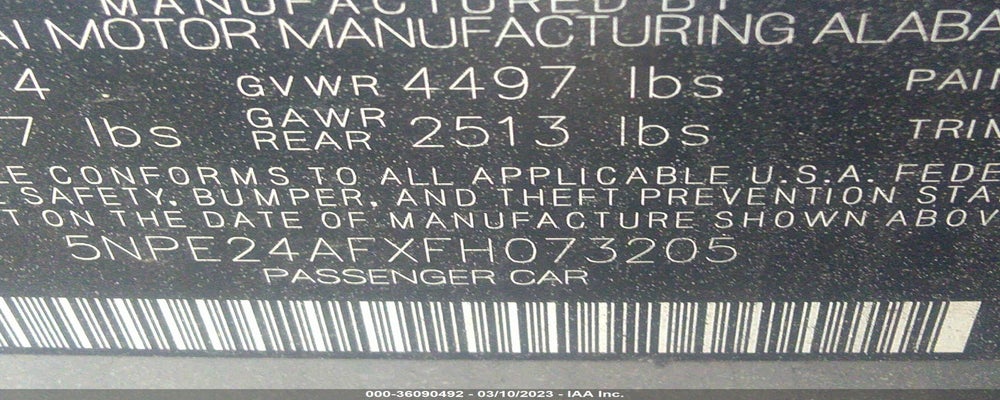 5NPE24AFXFH073205 2015 HYUNDAI SONATA photo no. 9