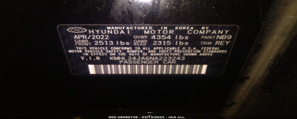 KMHL24JA6NA223243 2022 HYUNDAI SONATA photo no. 9