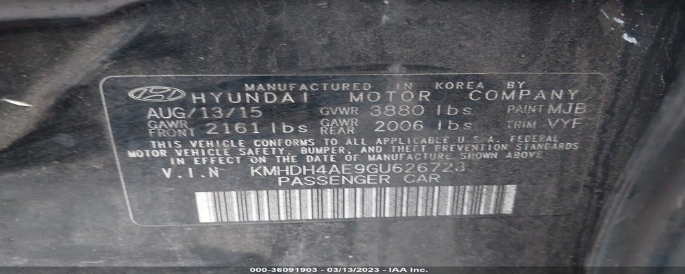 KMHDH4AE9GU626723 2016 HYUNDAI ELANTRA photo no. 9